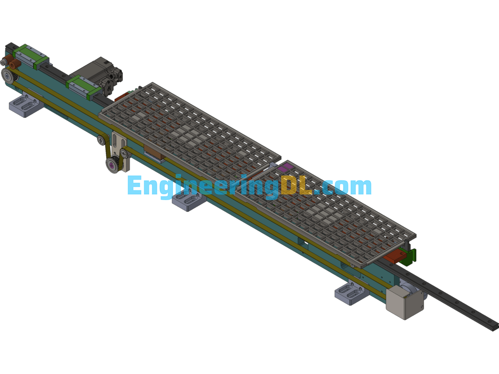 Double-Tray Tray Handling Mechanism (CreoProE), 3D Exported Free Download