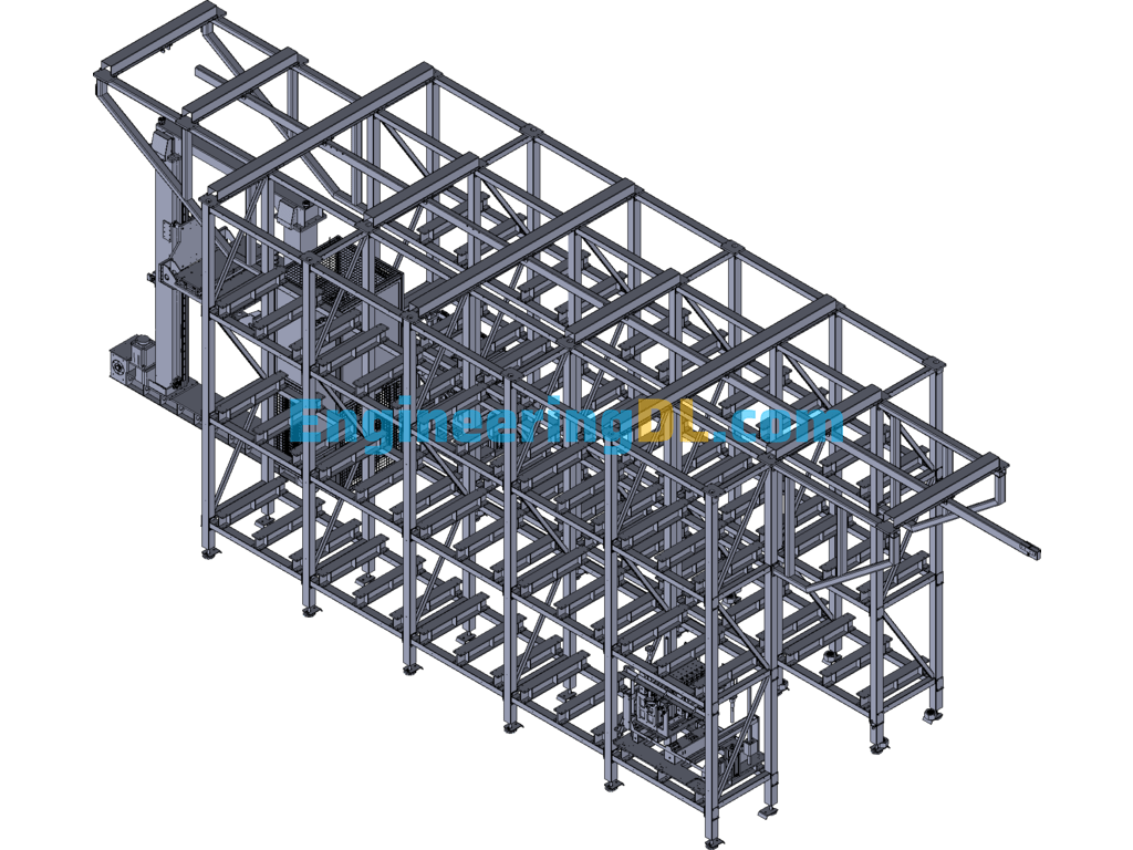 Bifurcated RGV Stereo Warehouse 3D Exported Free Download