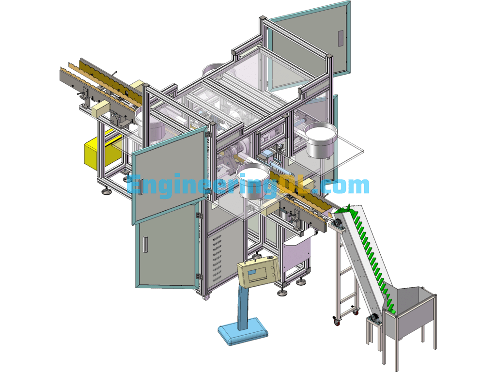Double-Head Assembly Spin Fusion Machine (Automatic Assembly Machine + Hot Fusion Equipment) SolidWorks Free Download