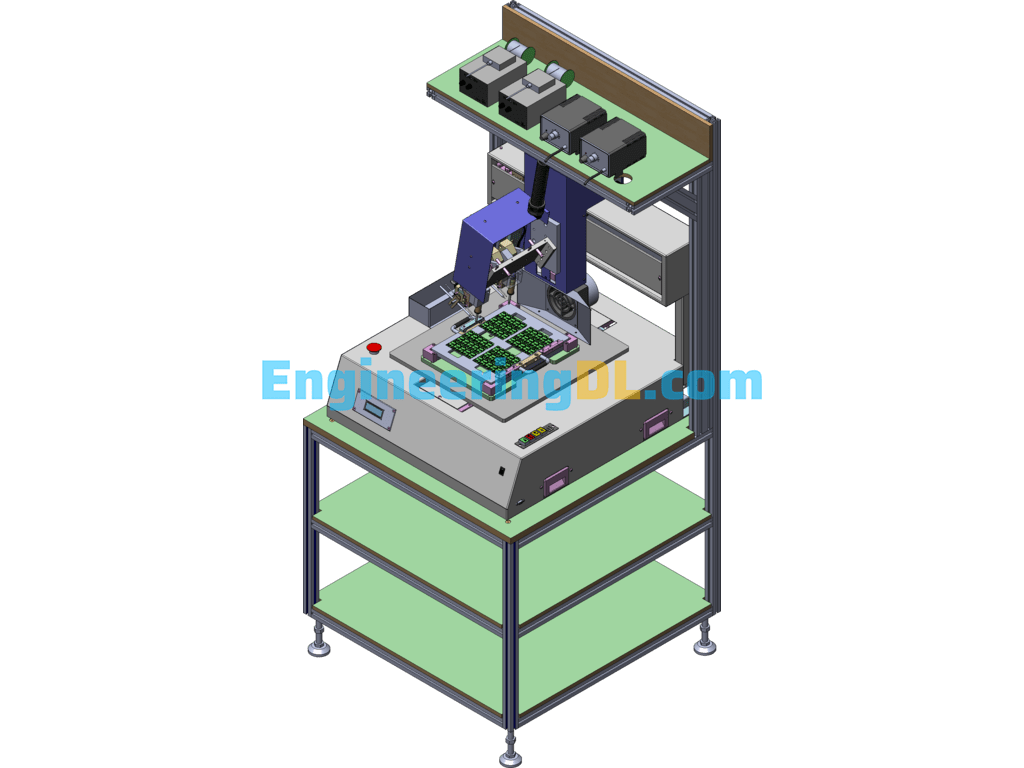 Double-Head Automatic Soldering Machine SolidWorks Free Download