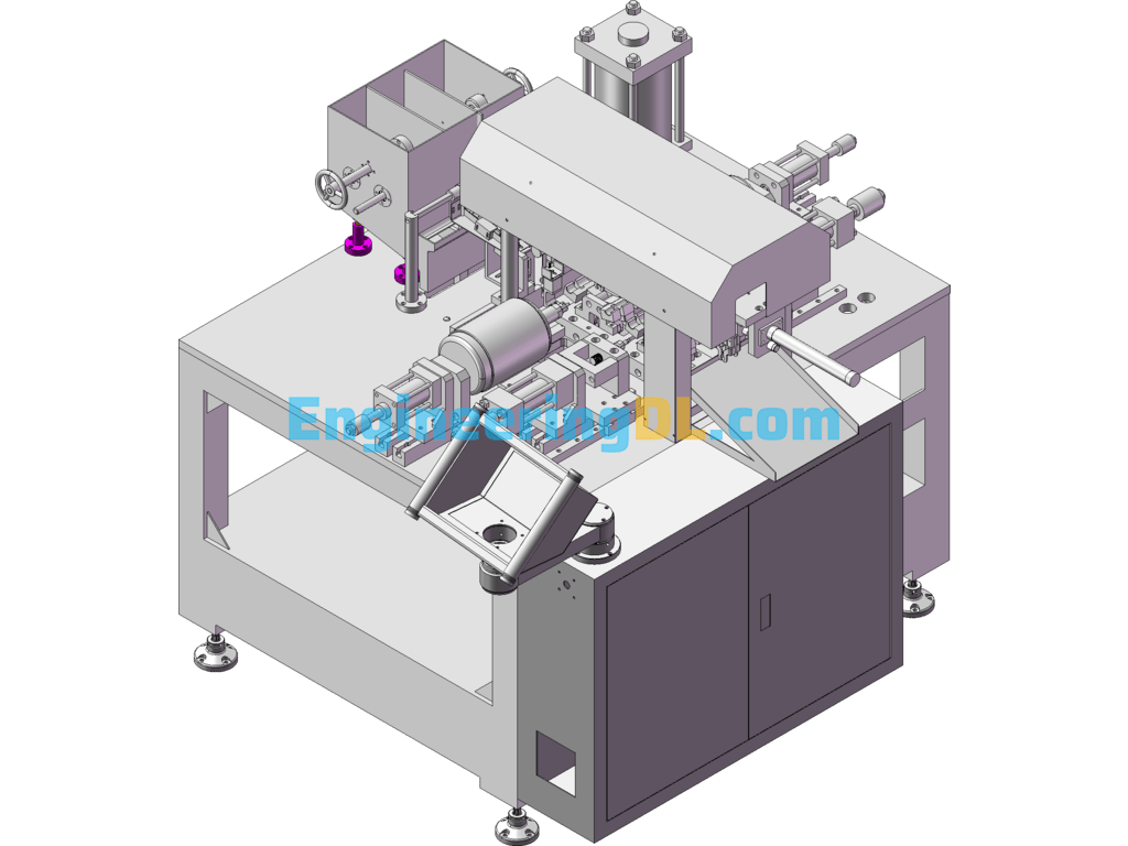 Double-Head Automatic Pipe End Processing Machine (Pipe End Machine) SolidWorks Free Download