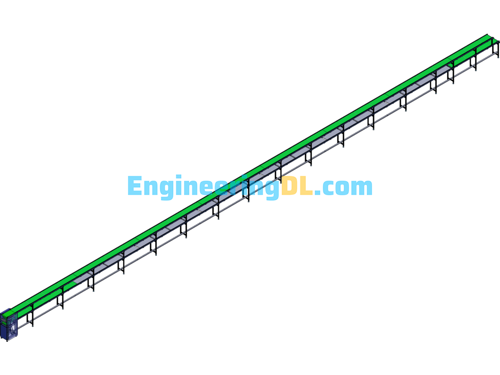 Double Layer 31m Conveyor Line SolidWorks Free Download