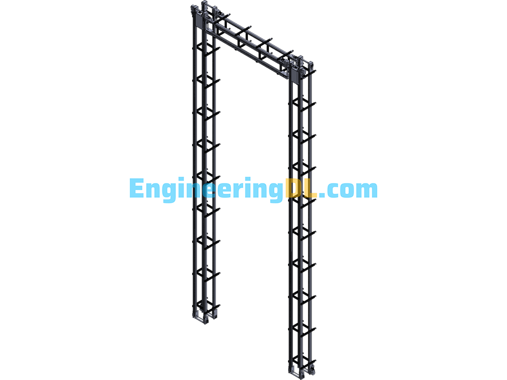 Double Layer Multi-Speed Chain Assembly Line 3D Exported Free Download