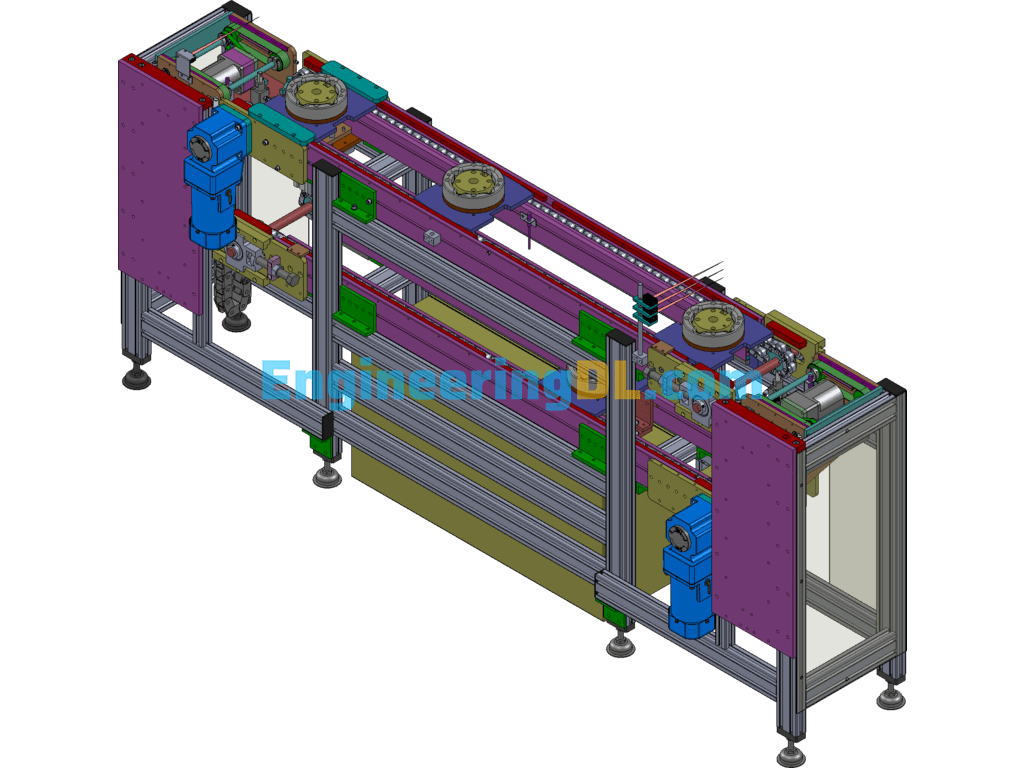 Double Layer Multiplier Chain Assembly Line (Super Detailed Design 3D Model + Engineering Drawings) SolidWorks, 3D Exported Free Download
