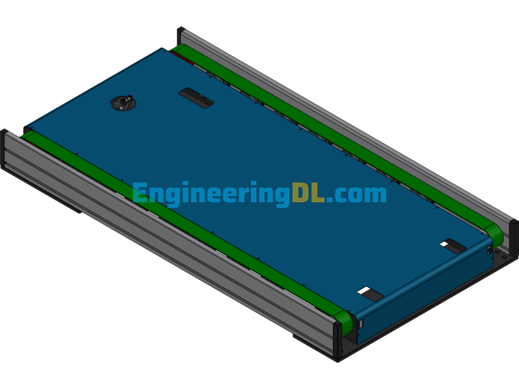 Double Layer Belt Assembly Line 3D Exported Free Download