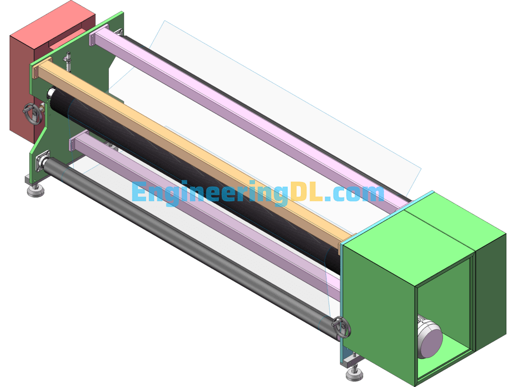 Double-Layer Cardboard Gluing Machine SolidWorks Free Download