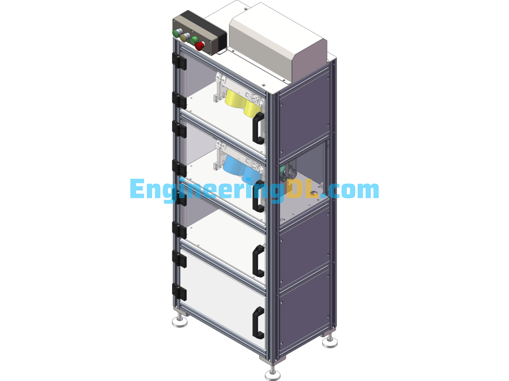 Double Structure Shaking Machine 3D + Engineering Drawings + BOM SolidWorks, AutoCAD, 3D Exported Free Download
