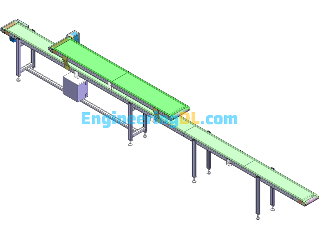 Double Layer Conveyor Belt Line SolidWorks Free Download