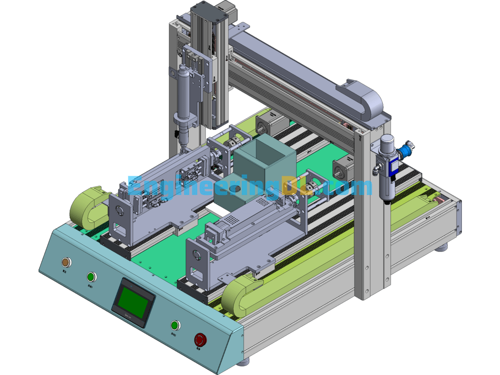 Duplex Screw Machine SolidWorks, 3D Exported Free Download