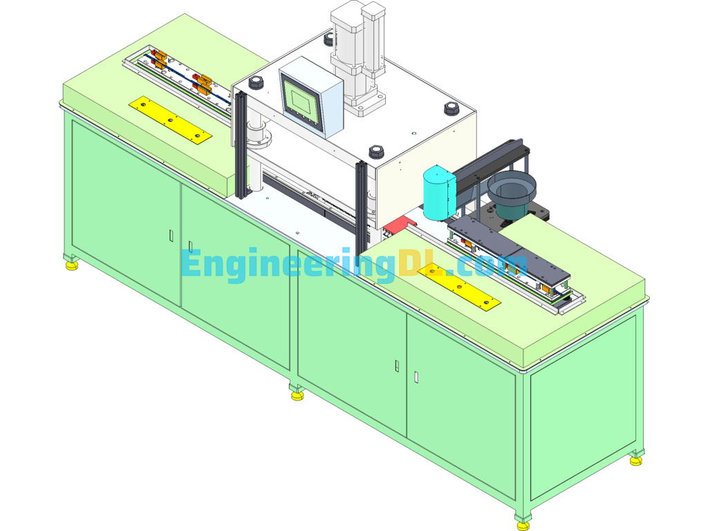 Duplex Riveting Machine SolidWorks, 3D Exported Free Download