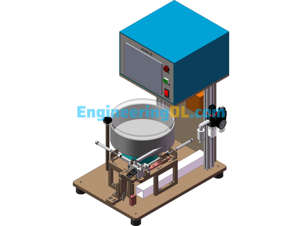 Double Jump Light Switch Slider Press-In Machine (Vibrating Disc Feeding Semi-Automatic Press-In Machine) SolidWorks Free Download