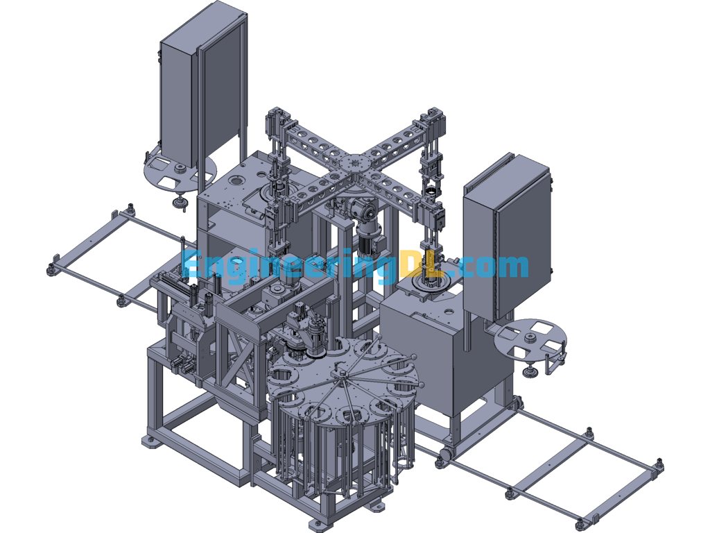 Double Turret Type Non-Standard Assembly Machine 3D Exported Free Download