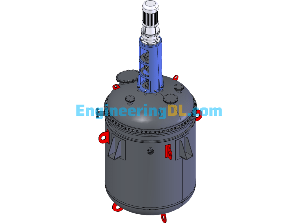 Reaction Kettle SolidWorks, 3D Exported Free Download