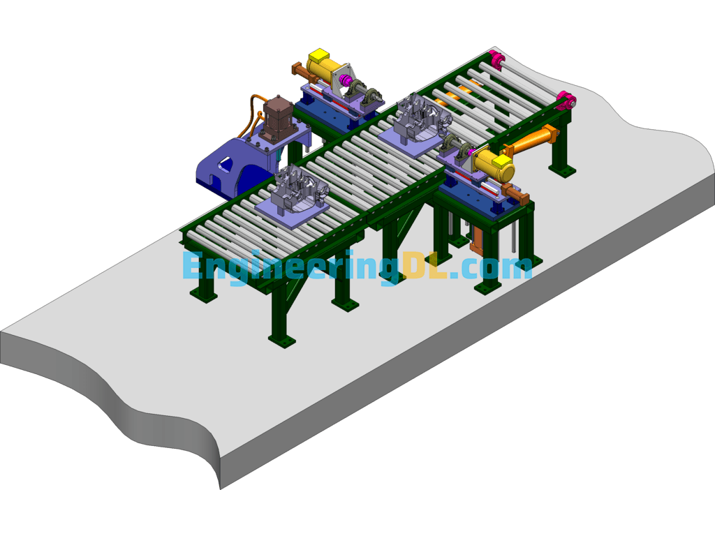 Engine Block Manufacturing Line (SW Design) SolidWorks Free Download