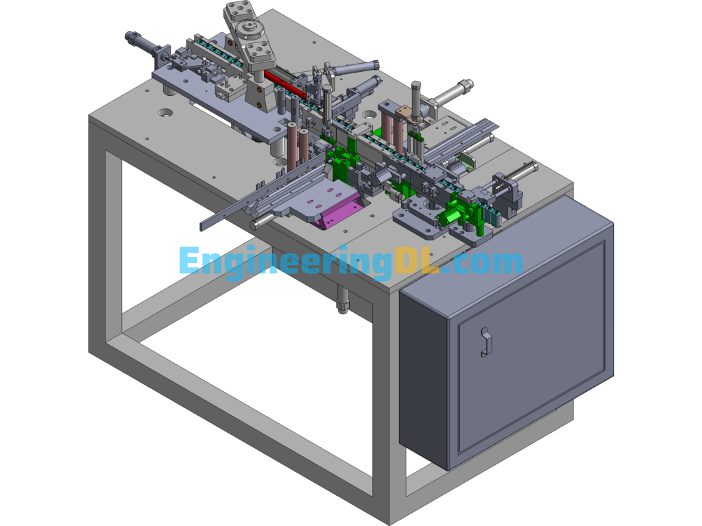 Generator Small Motor Coil Assembly Magnetizing Into The Magnetizer (Complete 3D Drawings + 2D Engineering Drawings) SolidWorks Free Download