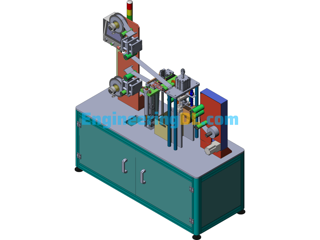 Transformer Metal Shell Sheet Automatic Double-Sided Laminating And Cutting Machine SolidWorks Free Download
