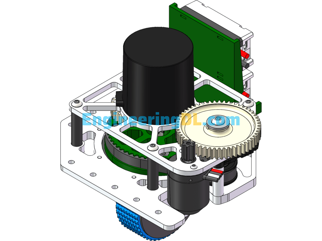 Design Model Of Variable Steering Wheel Mechanism SolidWorks, 3D Exported Free Download