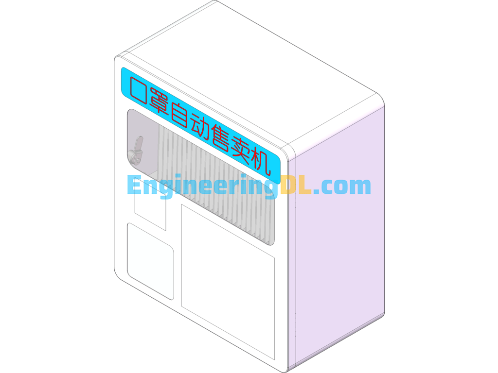 Mask Vending Machine 3D+Cad Engineering Drawing SolidWorks, AutoCAD, Inventor, 3D Exported Free Download