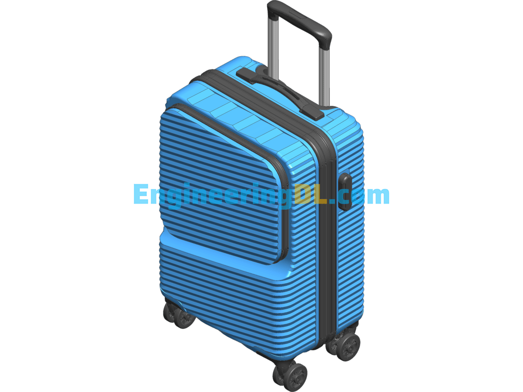 Pocket Trolley Case Design SolidWorks, 3D Exported Free Download
