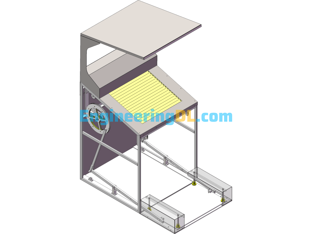 Removable Trash Bin 3D+Engineering Drawing+BOM SolidWorks, AutoCAD Free Download