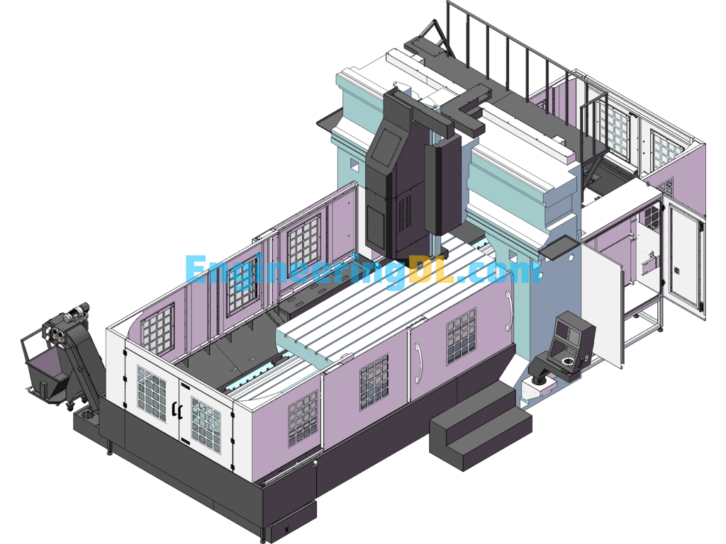 Taizheng CNC Gantry Machine - TOM-SP2203B SolidWorks, AutoCAD Free Download
