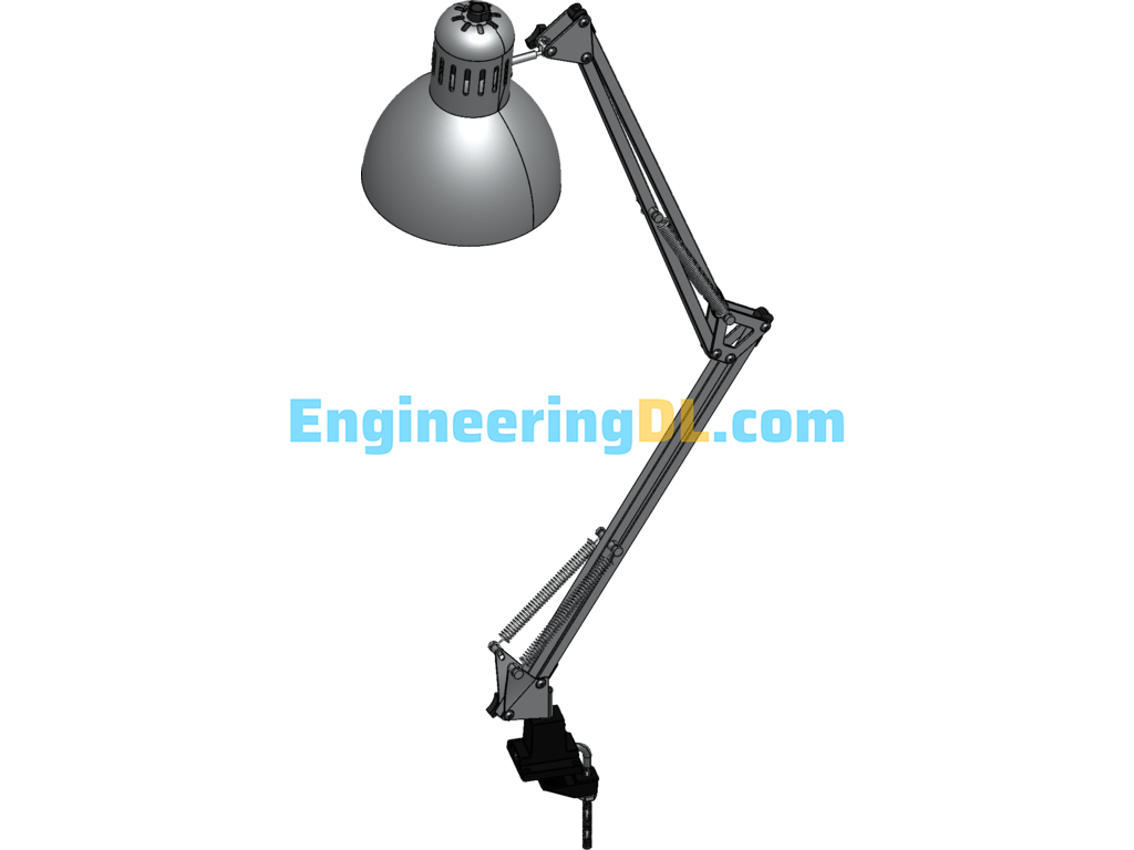 Model Of Table Lamp SolidWorks Free Download