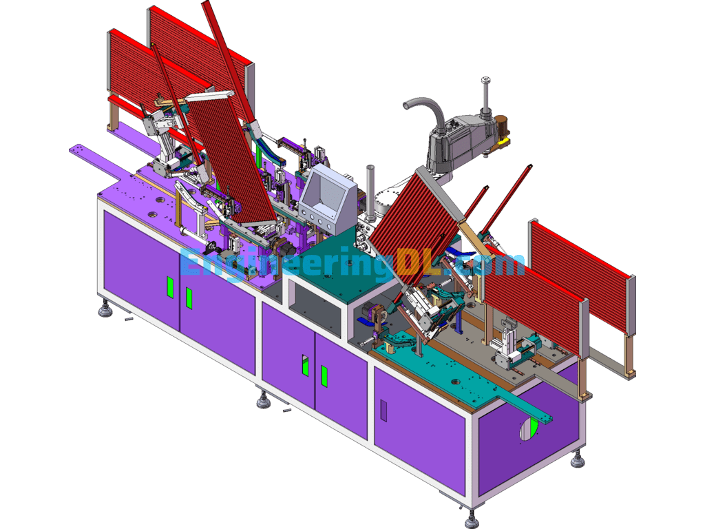 Delta SMT's Square SMD Component Insertion Machine Equipment SolidWorks, 3D Exported Free Download