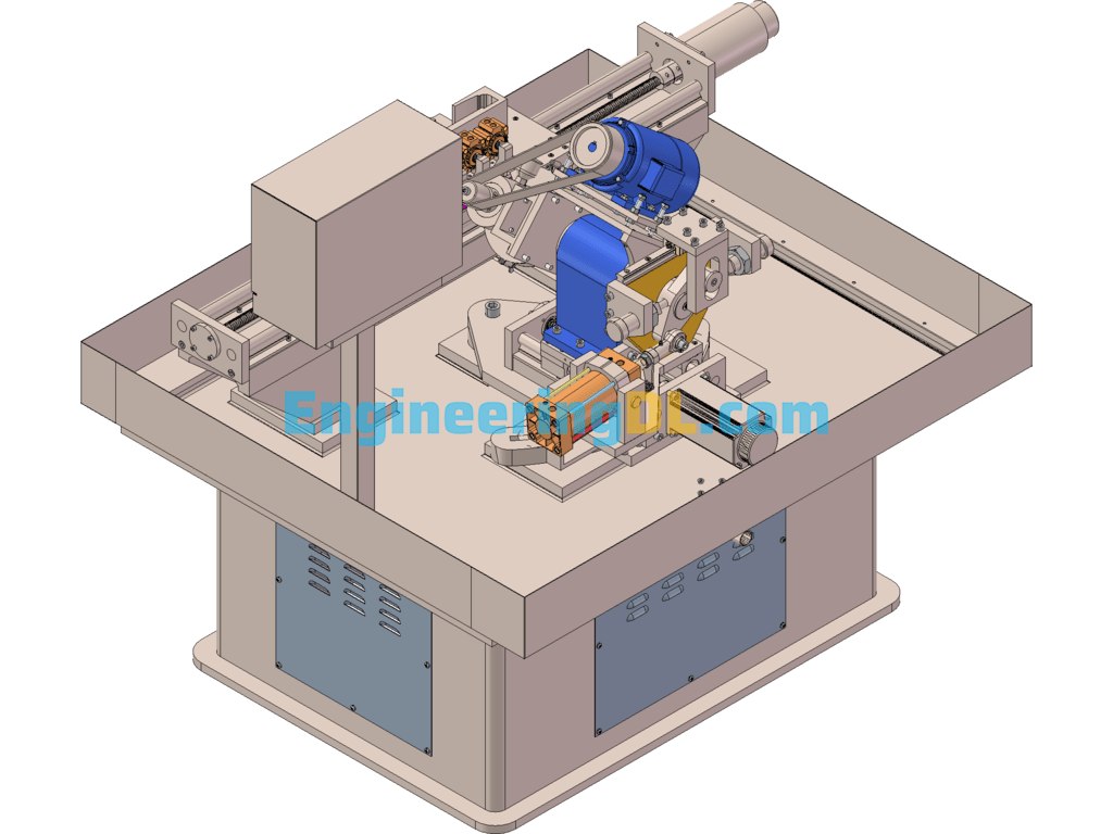 Blade Grinding Machine (Cylinder Driven Automatic Feeding, Put Into Production Equipment) SolidWorks Free Download