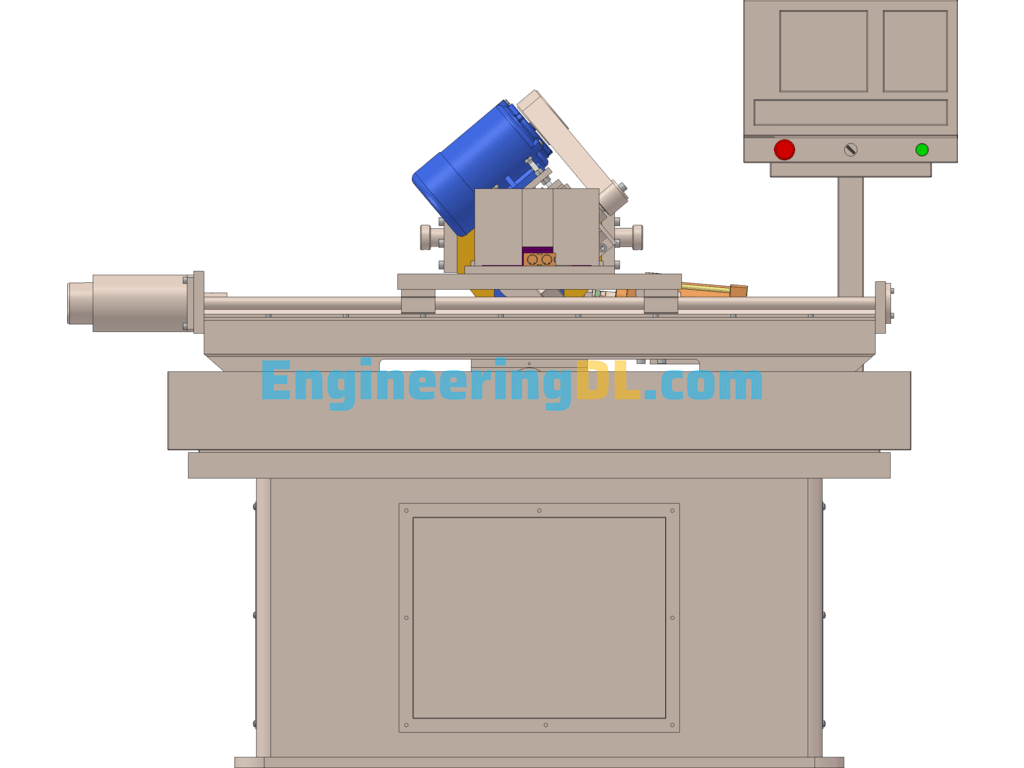 Blade Grinding Machine (Cylinder Driven Automatic Feeding, Put Into Production Equipment) SolidWorks Free Download