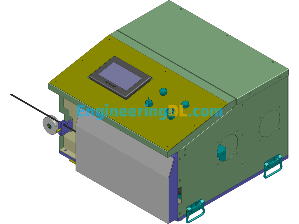 Coaxial Wire Stripping Machine, Automatic Wire Stripping Machine SolidWorks, 3D Exported Free Download