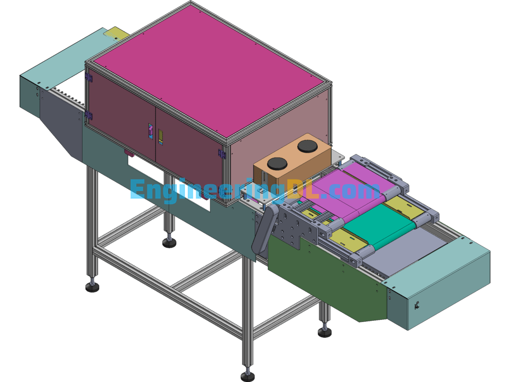 Blowing And Dusting Brush Line, Non-Standard Automatic Assembly Line SolidWorks, 3D Exported Free Download