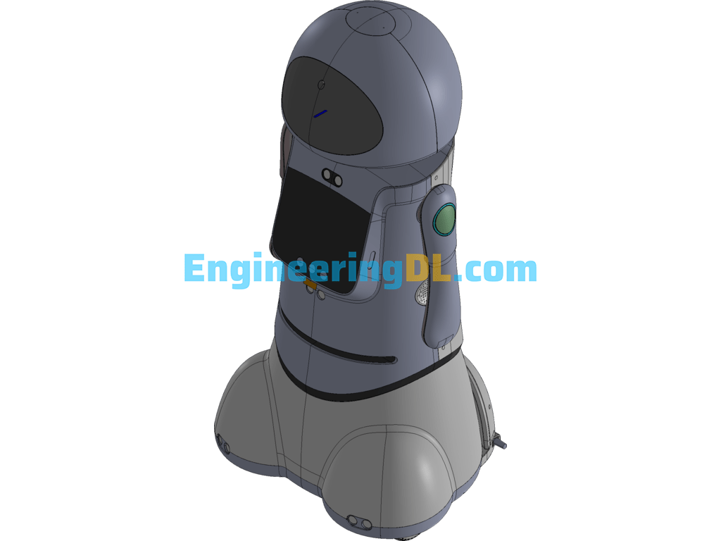 Commercial Service Intelligent Robot (Detailed Structure) (CreoProE), 3D Exported Free Download
