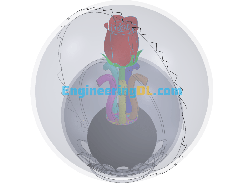 Fountain Vase SolidWorks, 3D Exported Free Download