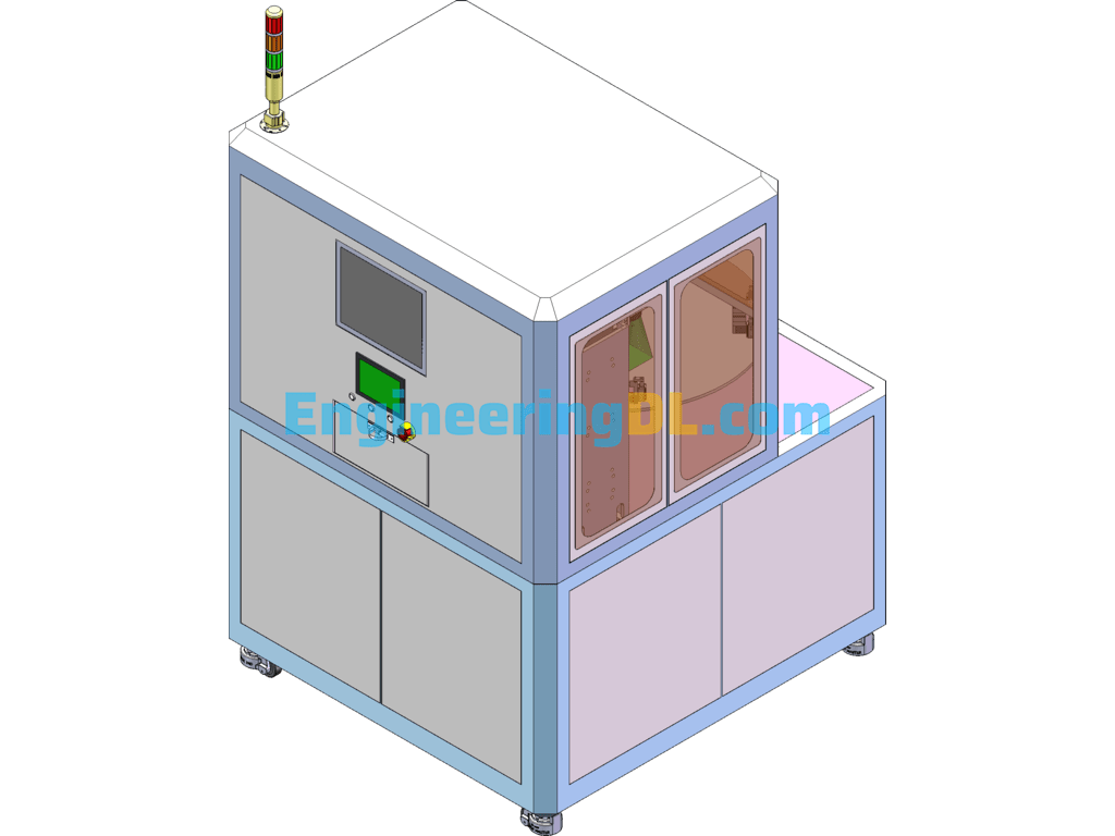 Four-Station Automatic Laser Machine SolidWorks Free Download