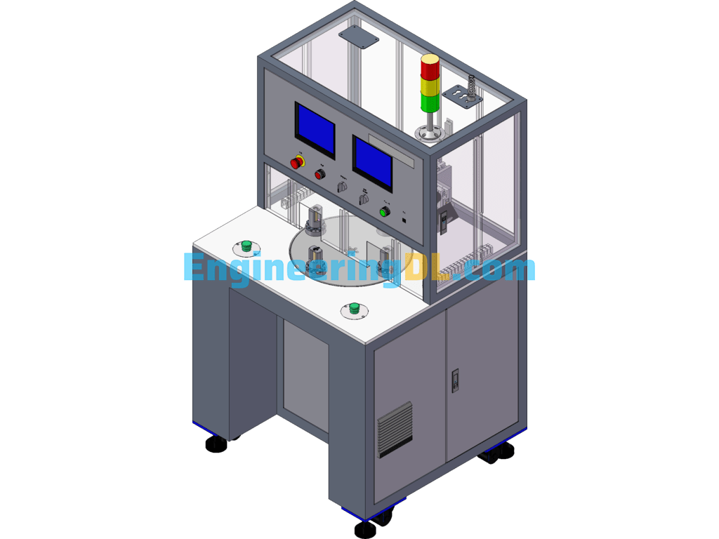 Four-Station Laser Welding Machine SolidWorks Free Download