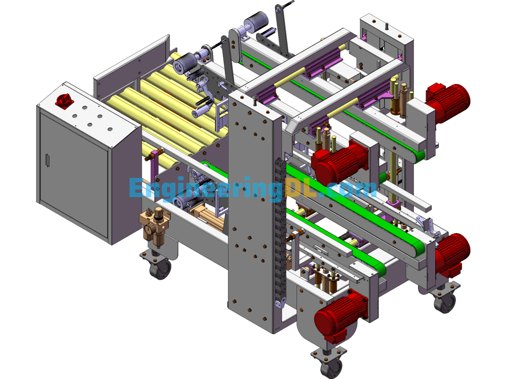 Four Corner Edge Sealing Machine SolidWorks Free Download