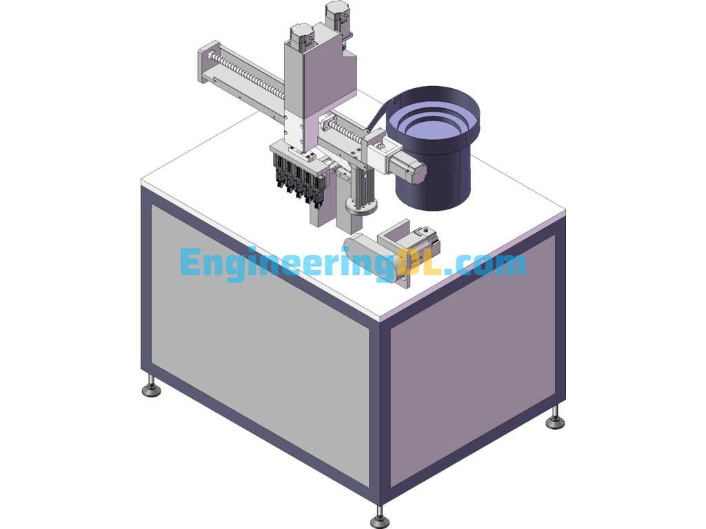 Four-Axis Robotic Relay Assembly Machine SolidWorks Free Download