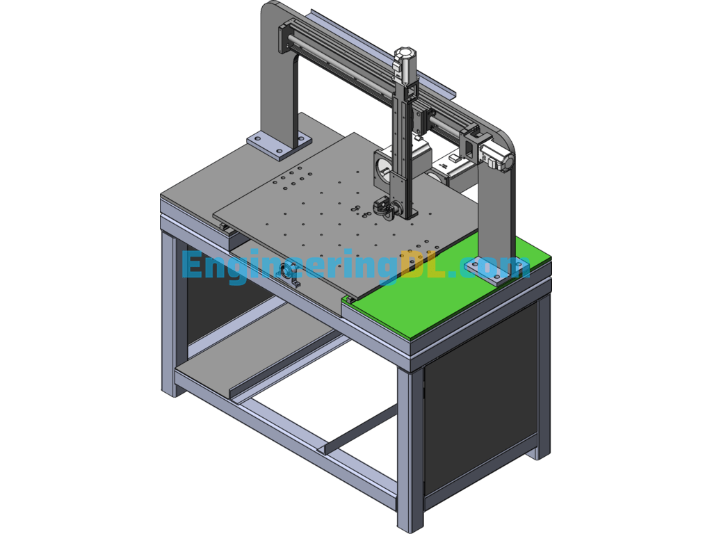 Four-Axis Welding Machine SolidWorks, 3D Exported Free Download