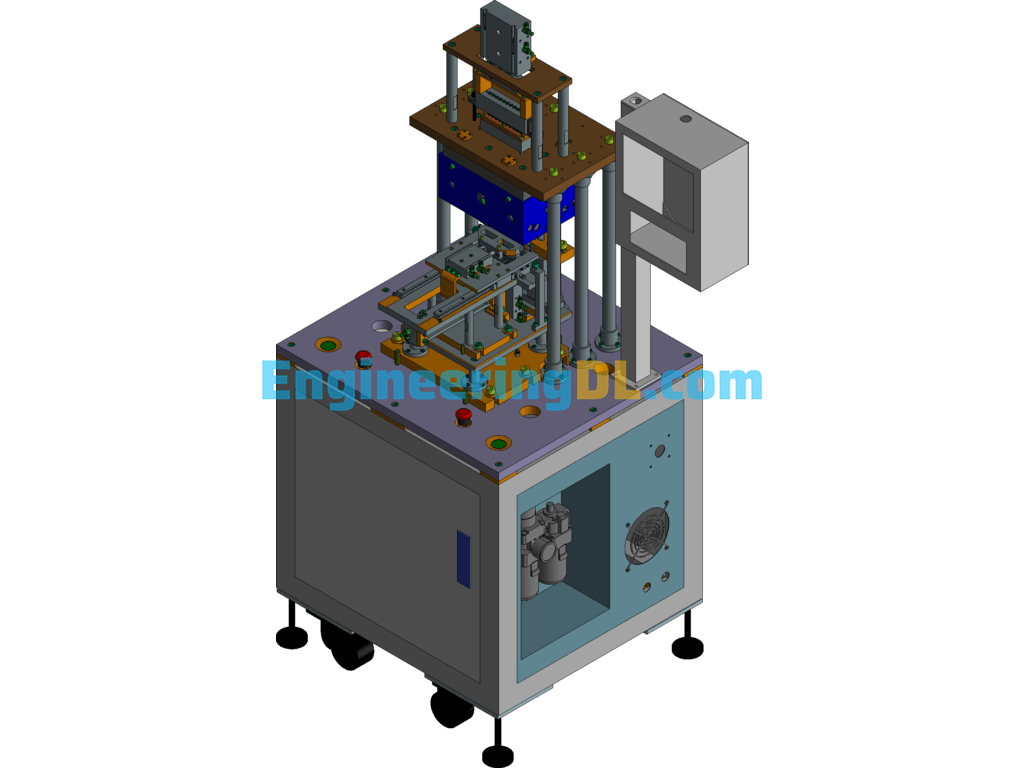 Solid Glue Hot Melt Machine SolidWorks, 3D Exported Free Download