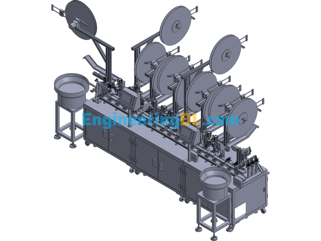 Automatic PIN Insertion Machine For Round Parts Connectors 3D Exported Free Download