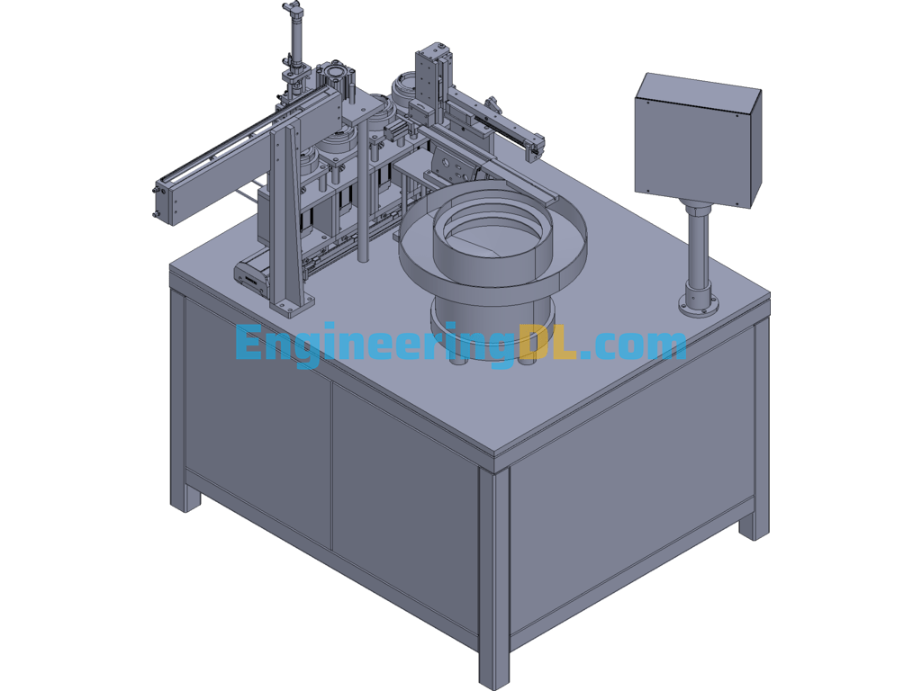Automatic Assembly Machine For Circular Pad Foot 3D Exported Free Download