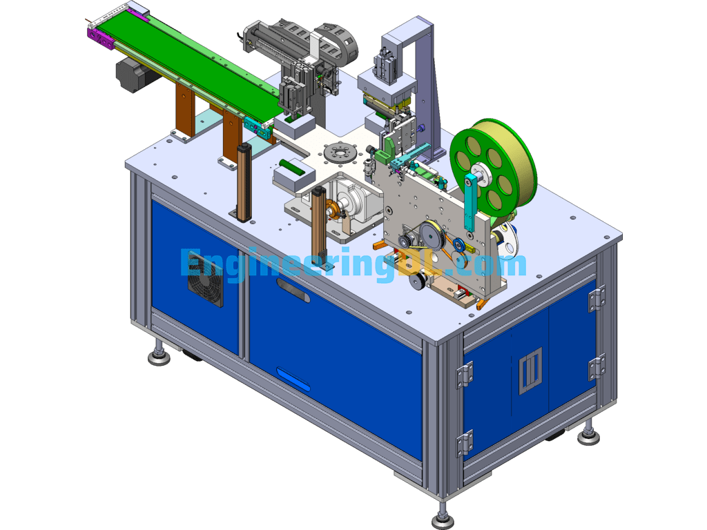 Circular Surface Labeling Machine Sticker Machine SolidWorks Free Download
