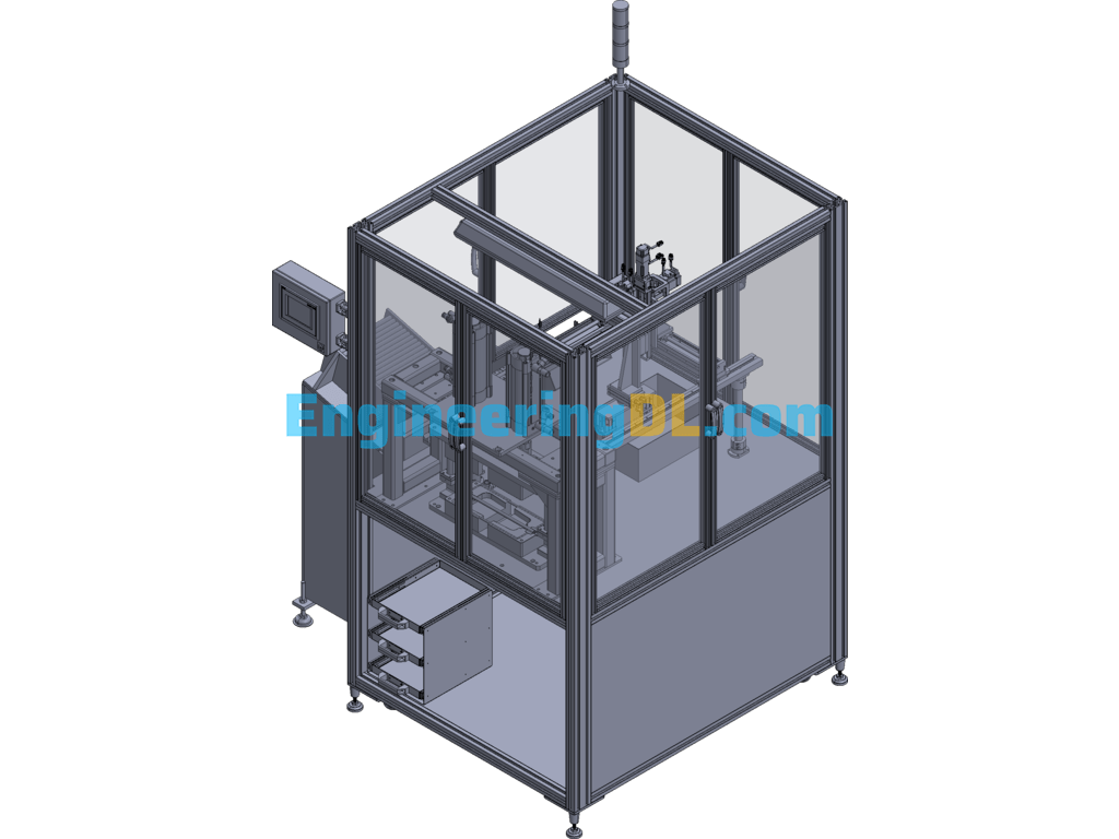 Round Bar Air Permeability Testing Equipment 3D Exported Free Download