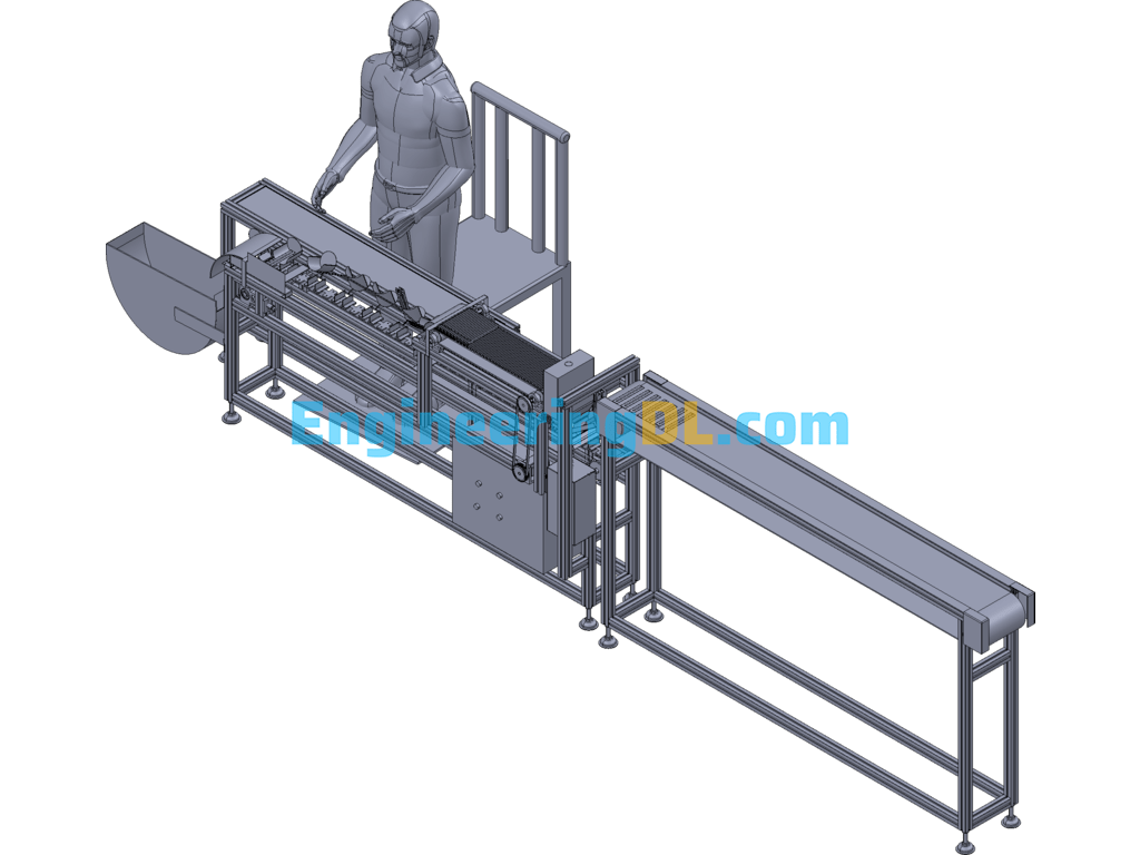 Ballpoint Pen Counting And Sorting Machine Equipment 3D Exported Free Download