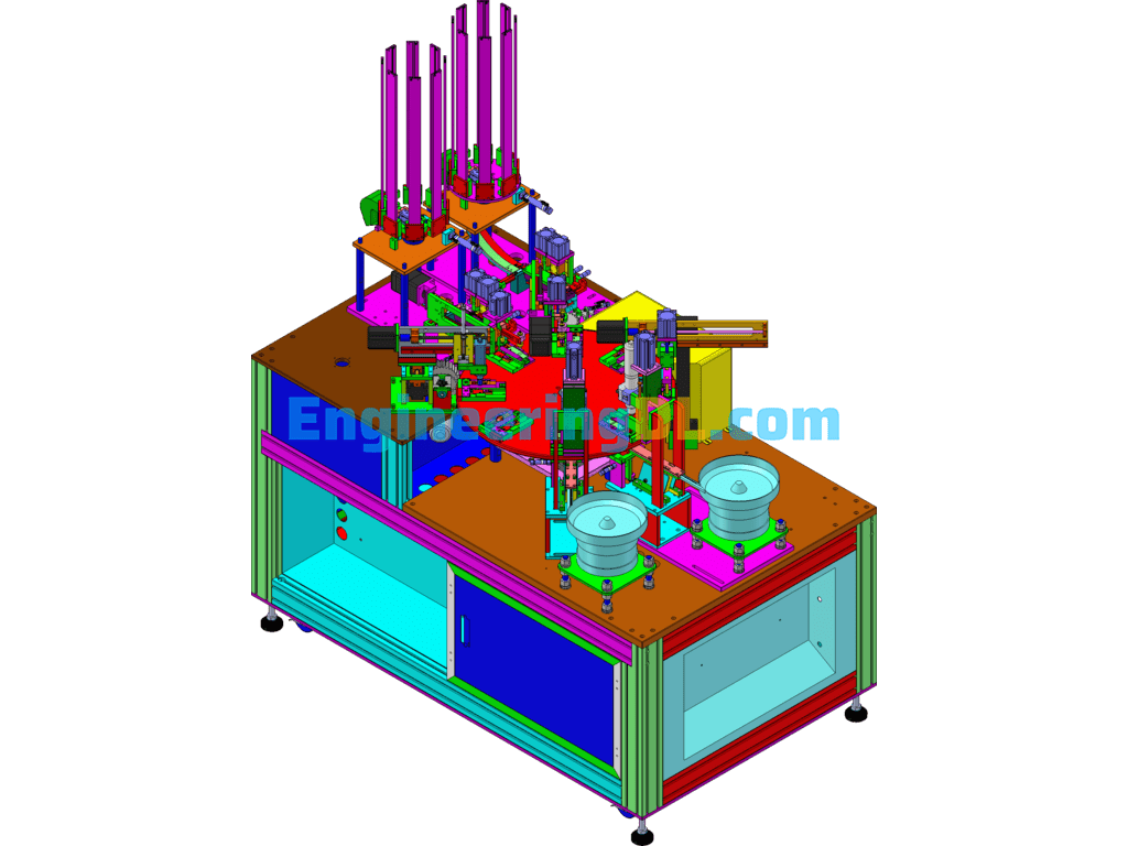 Disc Type Crystal Lock Heat Sink Assembly Machine (Nut Lock Screw Assembly Equipment) SolidWorks, 3D Exported Free Download