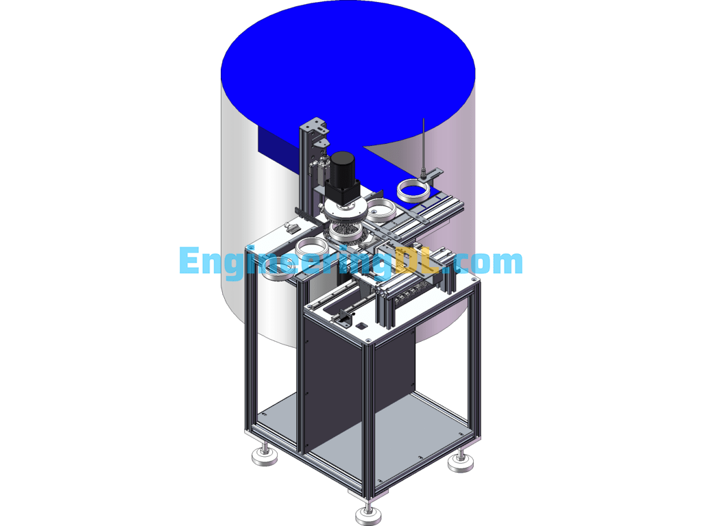Disc Polishing And Cleaning Machine Bearing Inner And Outer Ring Cleaning Machine SolidWorks, eDrawings, 3D Exported Free Download