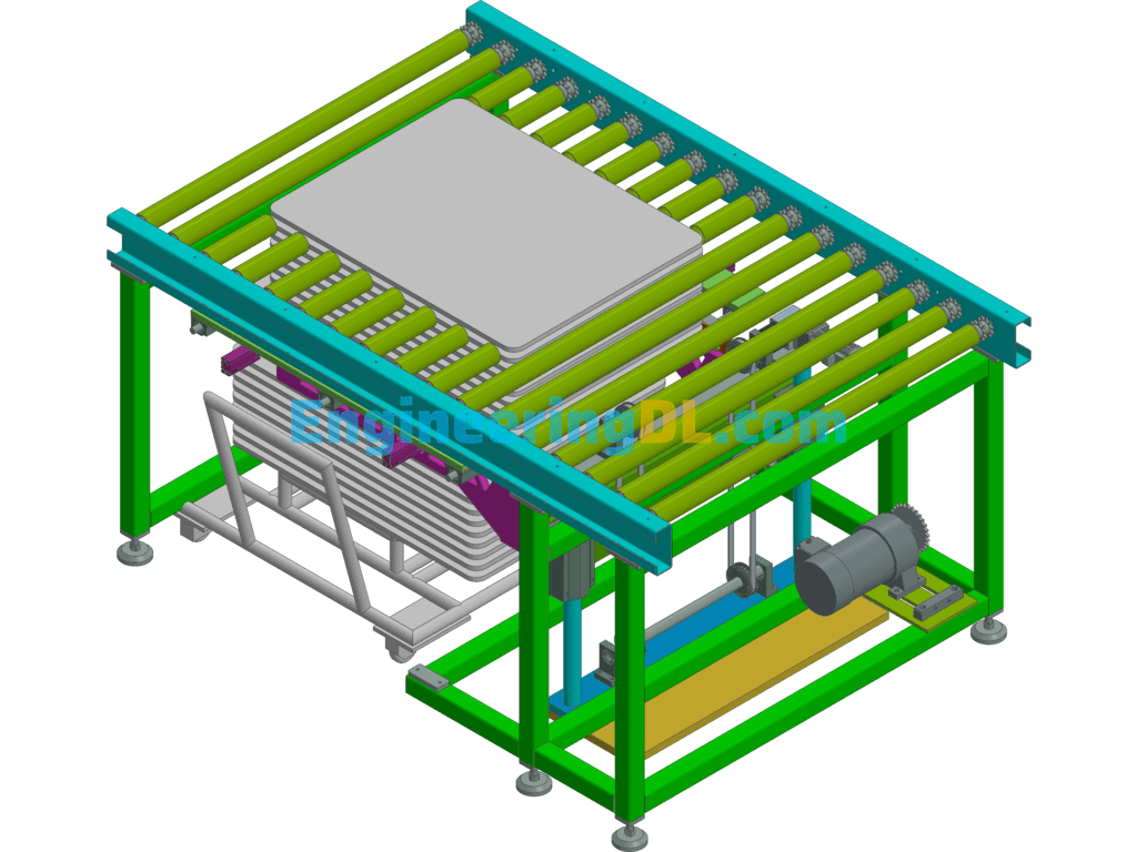 Online Real-Time Feeding Conveyor Line Equipment Design 3D Exported Free Download