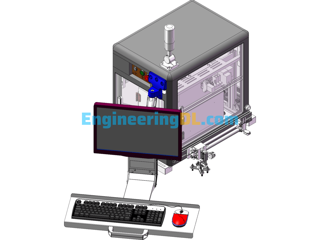 Online Vision Sorting Machine 3D + Engineering Drawings + BOM SolidWorks, AutoCAD Free Download