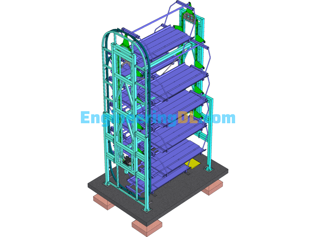 Vertical Circulation Mechanical Three-Dimensional Parking Equipment (Produced) SolidWorks, 3D Exported Free Download
