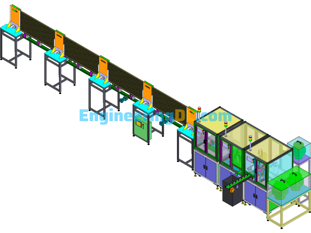 Profile Cutting And Punching Fasteners Group Line Body Equipment (With PPT) SolidWorks, 3D Exported Free Download